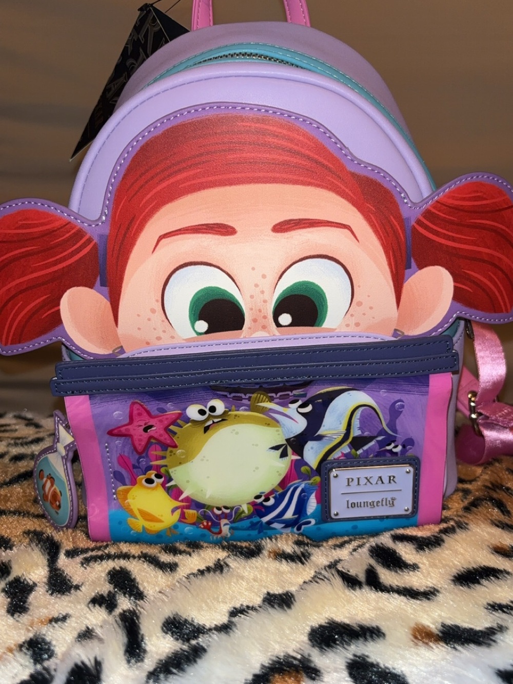 Loungefly Kids Backpack - Finding Nemo Darla Purple Pink Teal